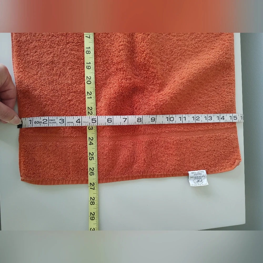 VTG Royal Classic Royal Family By Cannon Hand Towels Set Of Two Orange 80s USA